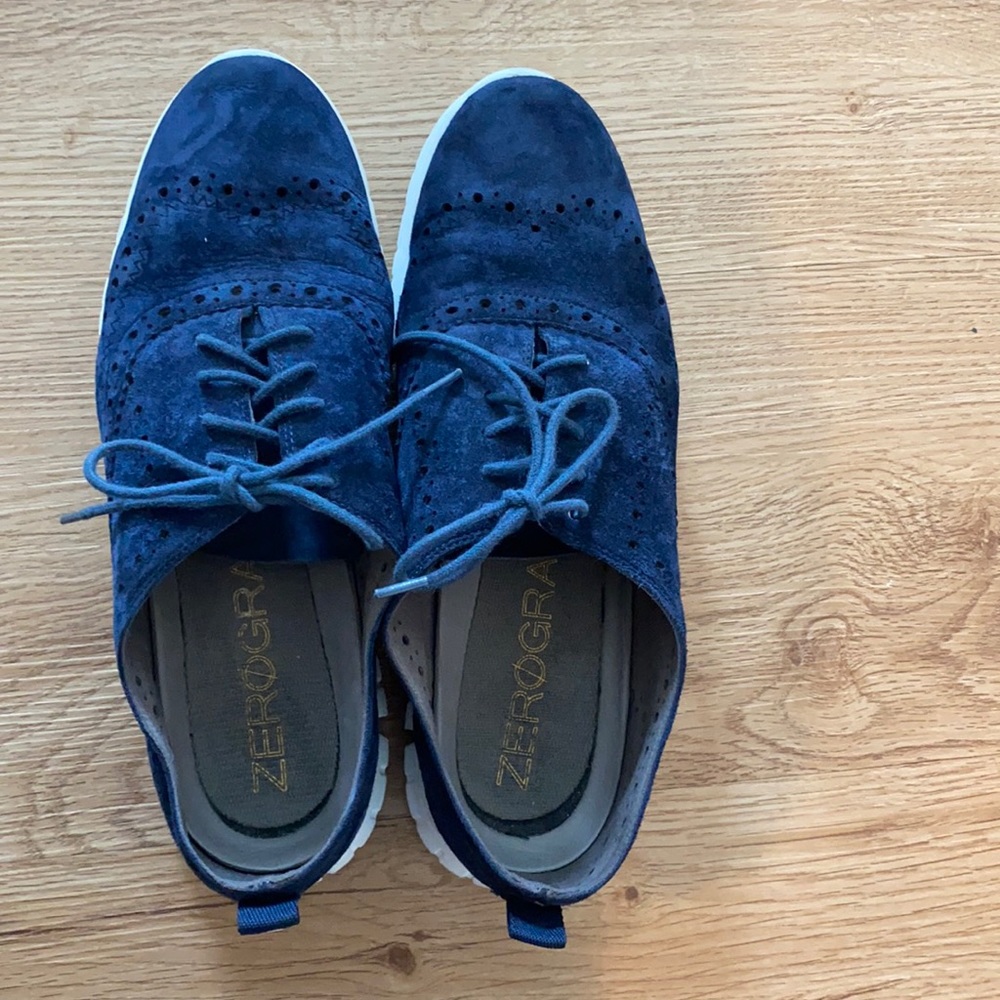 Cole Haan dark blue suede shoes